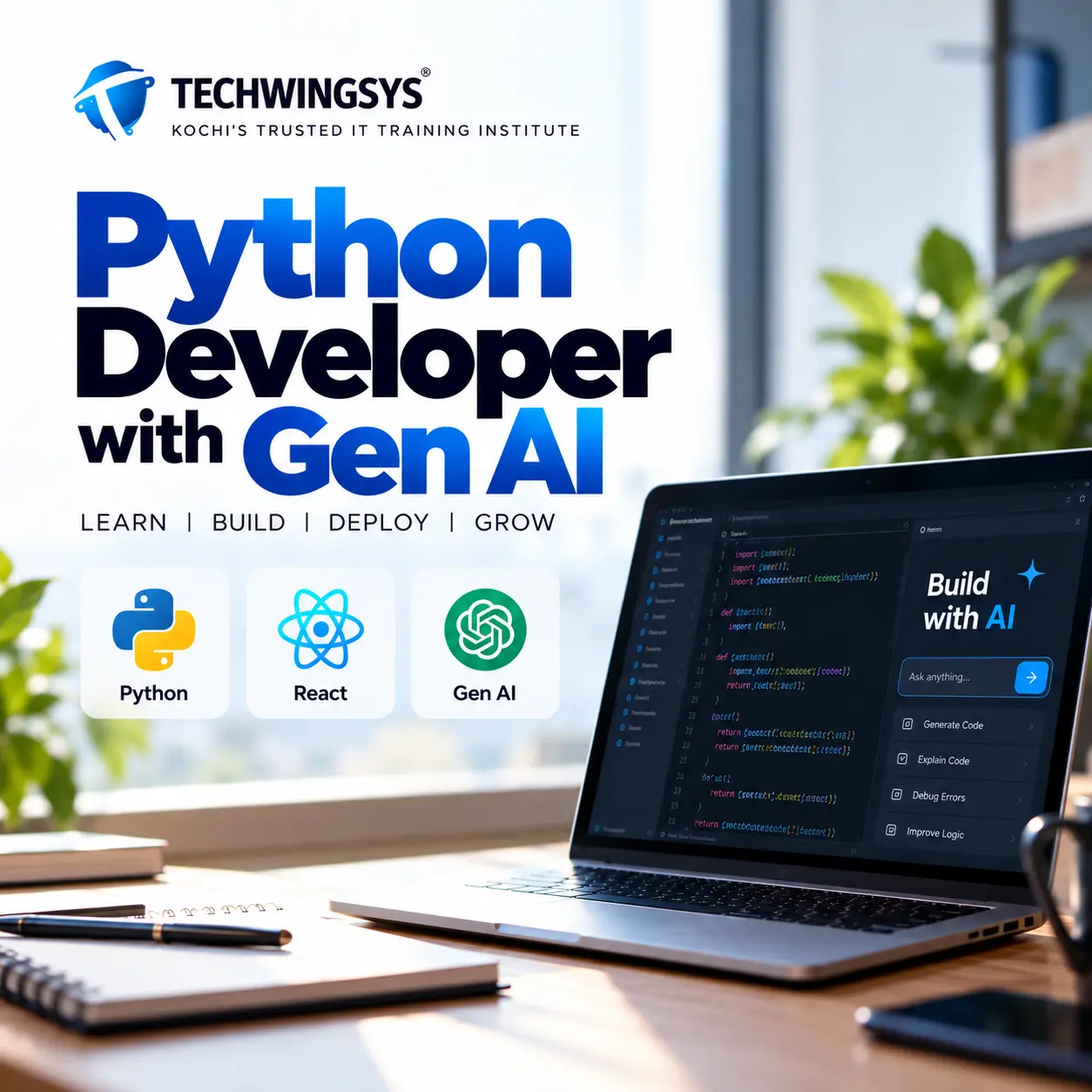 AI-integrated technology learning at TECHWINGSYS