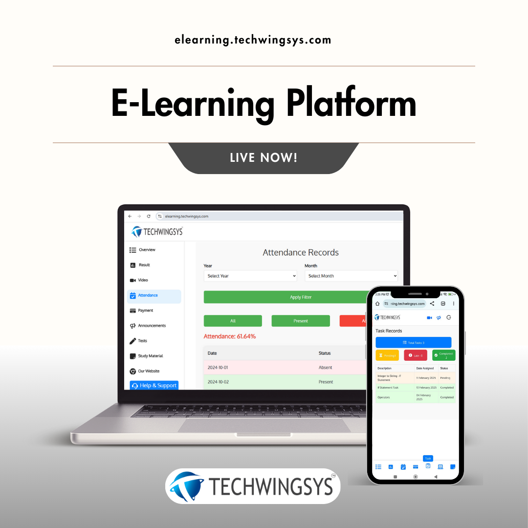 TECHWINGSYS eLearning screenshot